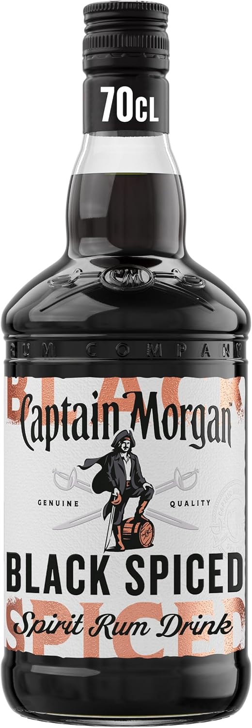 Captain Morgan Black Spiced spirit drink with Caribbean rum 70cl bottle