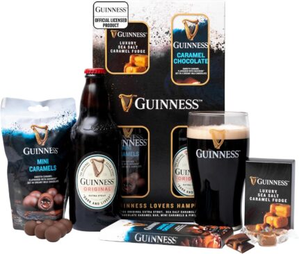 Guinness Beer Gift Set with bottle pint glass chocolate and fudge hamper